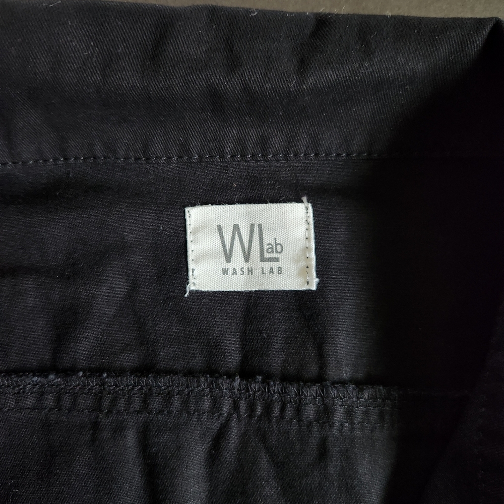 Wash Lab Womens Long Sleeve Black Hi-Bar Denim Jumpsuit Size Small - Picture 5 of 13